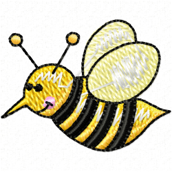 Bees Embroidery Design 6